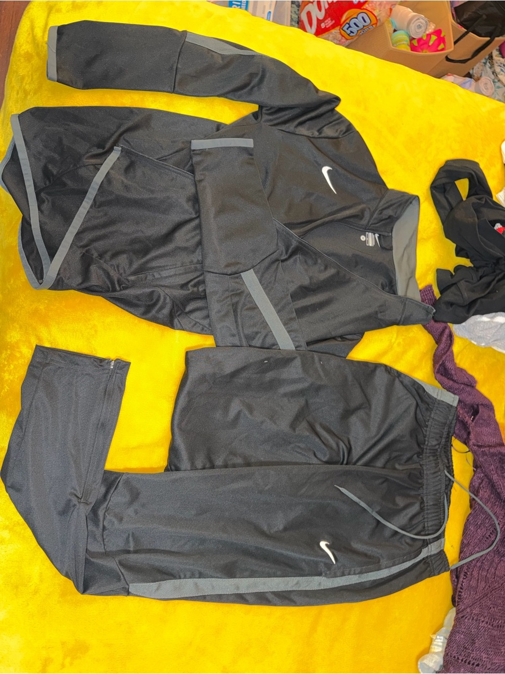 Nike Black Training Shorts with White Swoosh